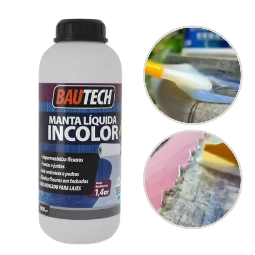 Manta Líquida Incolor Impermeabilizante 900ml Bau