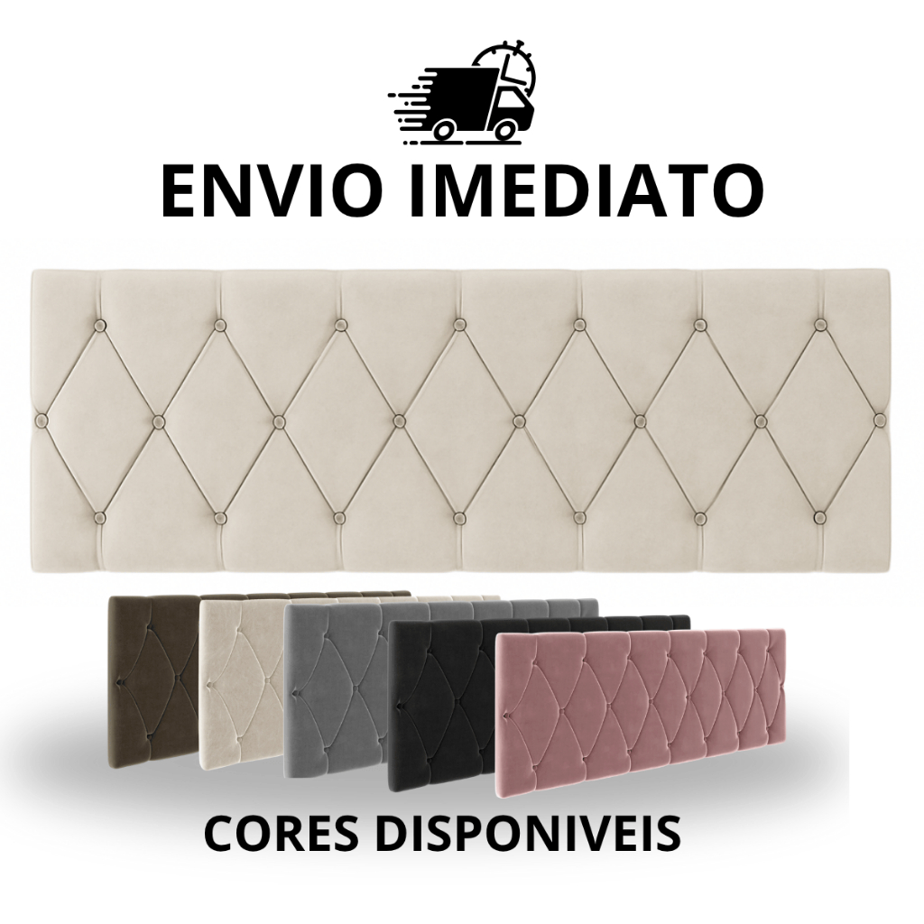 Cabeceira Estofada Letícia Luxo  Para Cama Box Ca