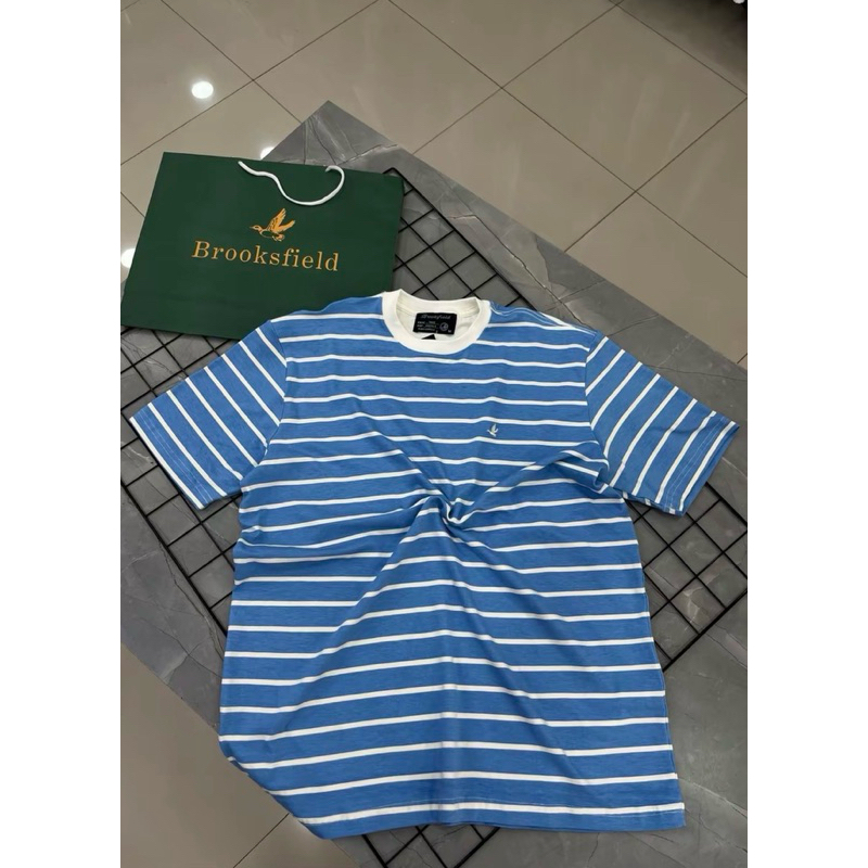 Brooksfield Camiseta Listrada Masculina Brooksfiel