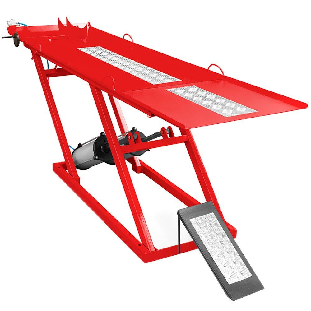 Rampa Pneumática para Motos 350Kg 2 Pistões Verm
