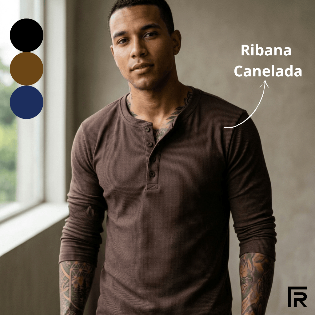 Camisa Blusa Gola Padre Masculina Manga Longa Do P