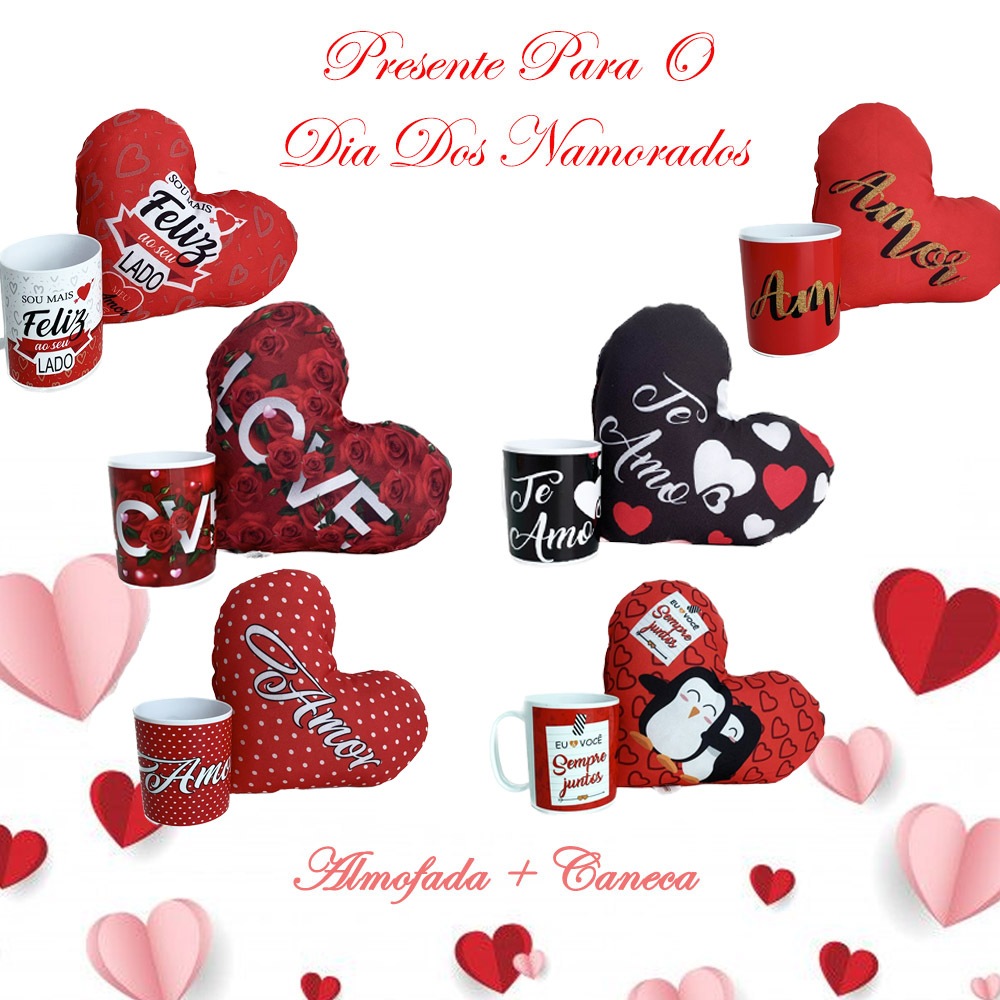 Kit Presente Para Namorados Almofada + Caneca Lemb