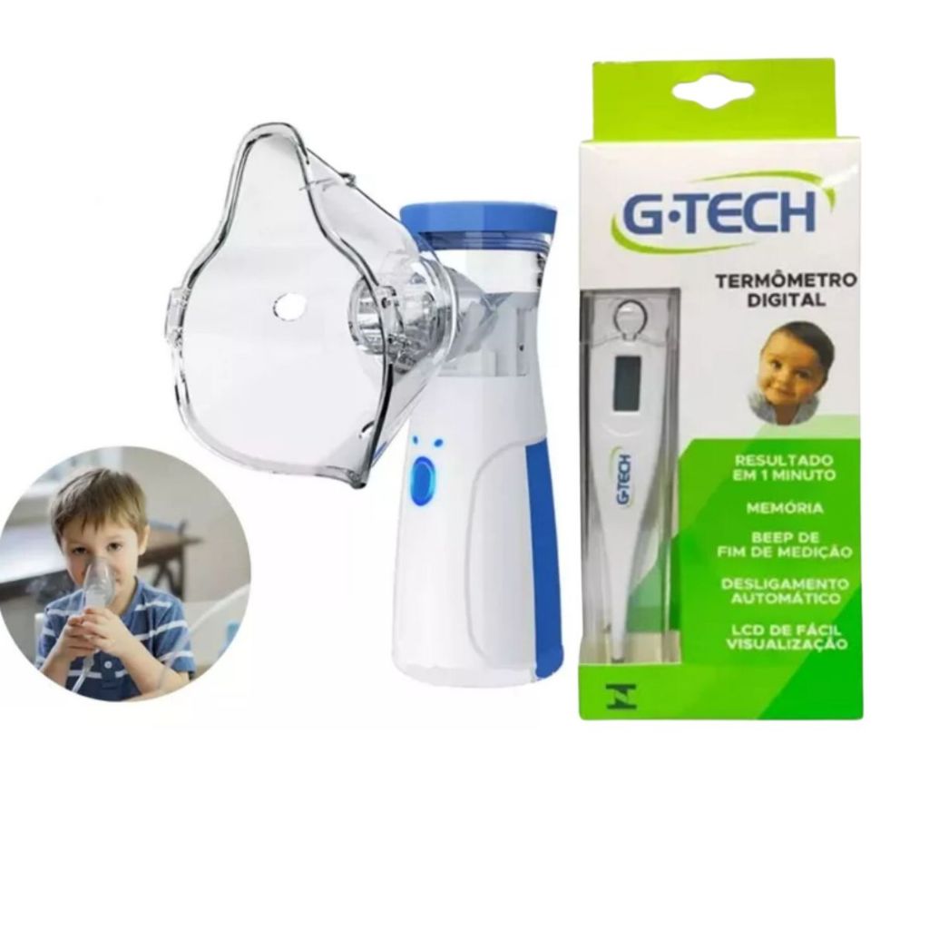 kit nebulizador portatil utrassonico inalador + te