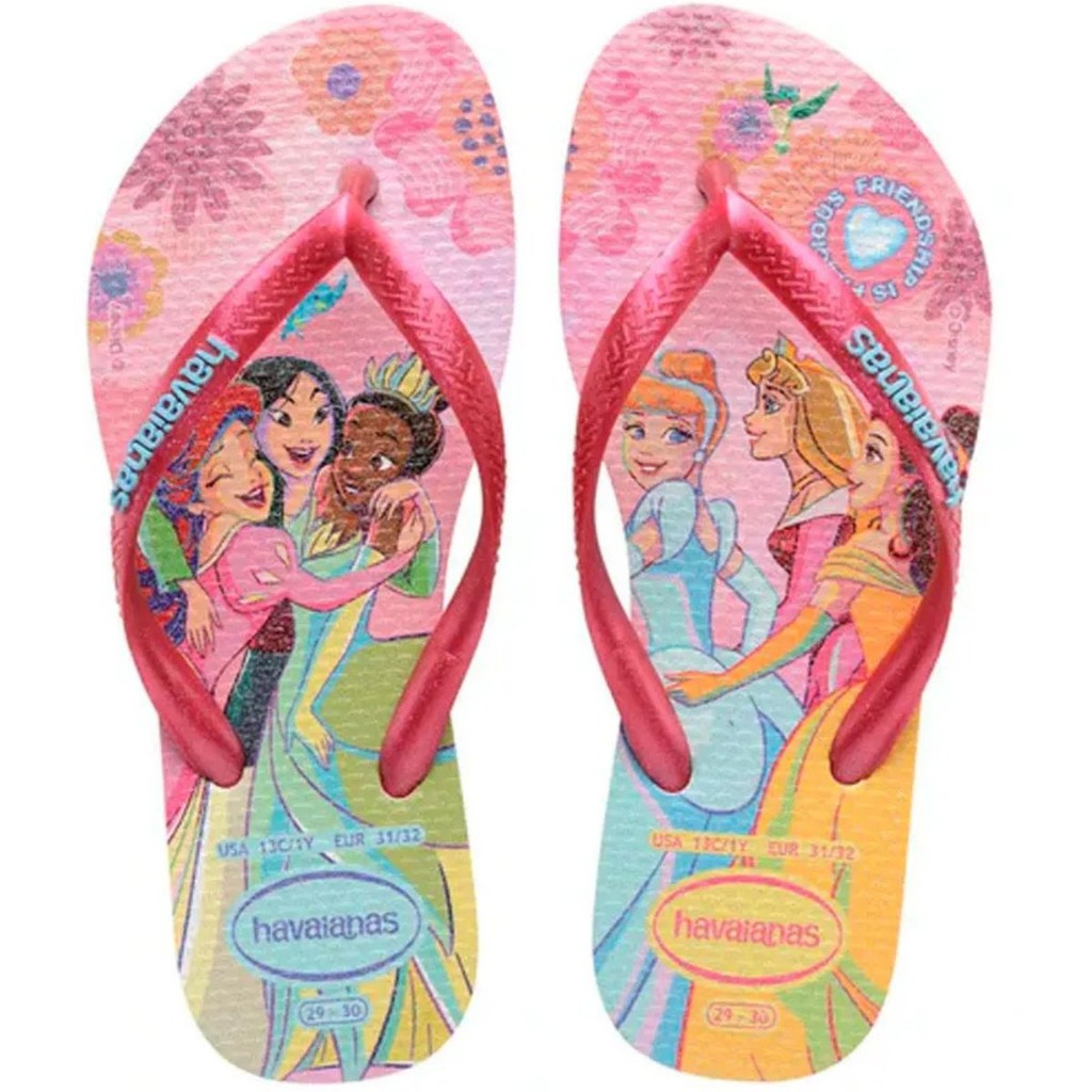 Chinelo Havaianas Kids Slim Princess Rosa Original