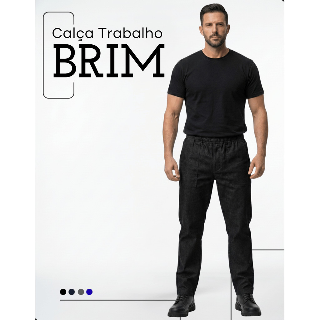 Calça Brim Uniforme Profissional Firma Mecânico 