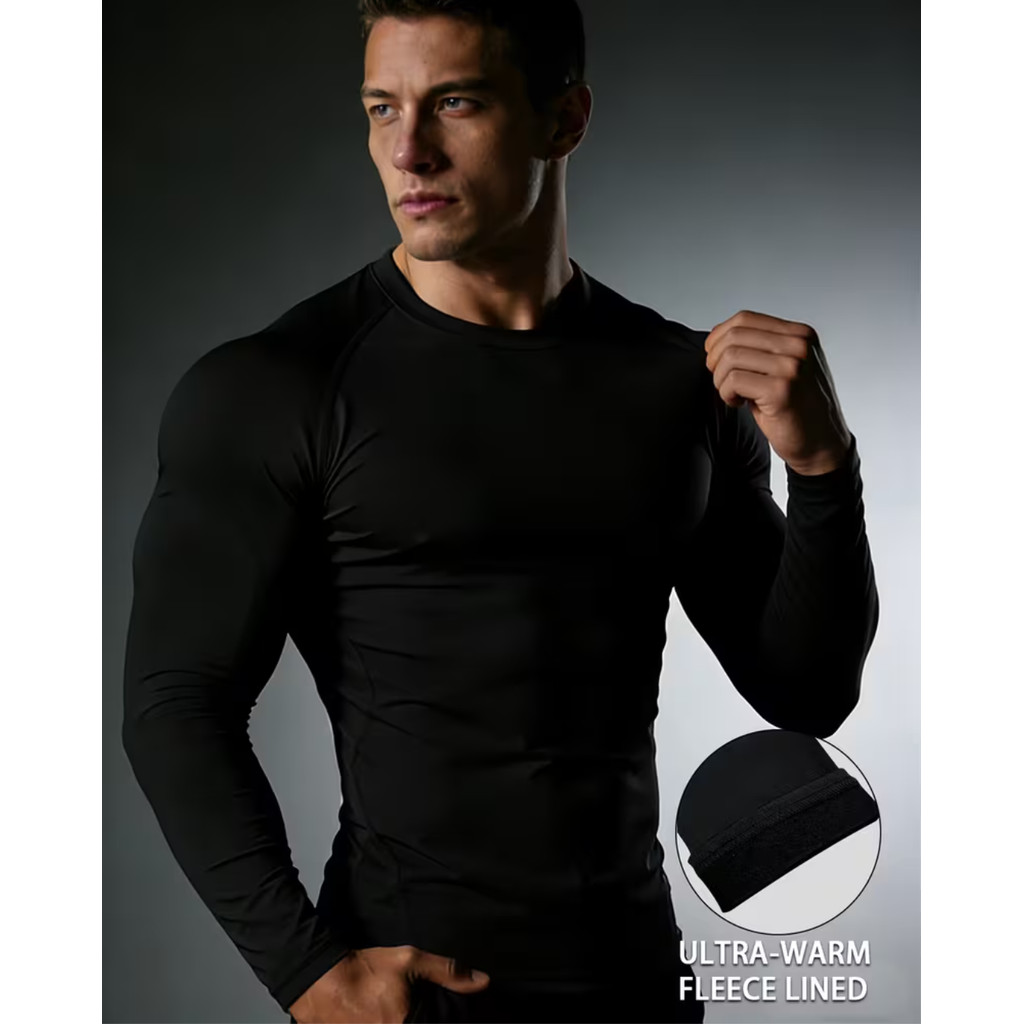 Camisa Térmica Masculina Outono e Inverno com For