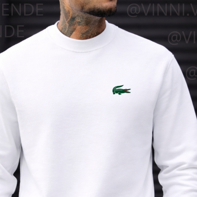 Moletom Masculino Cinza Jacaré Minimalista Premiu