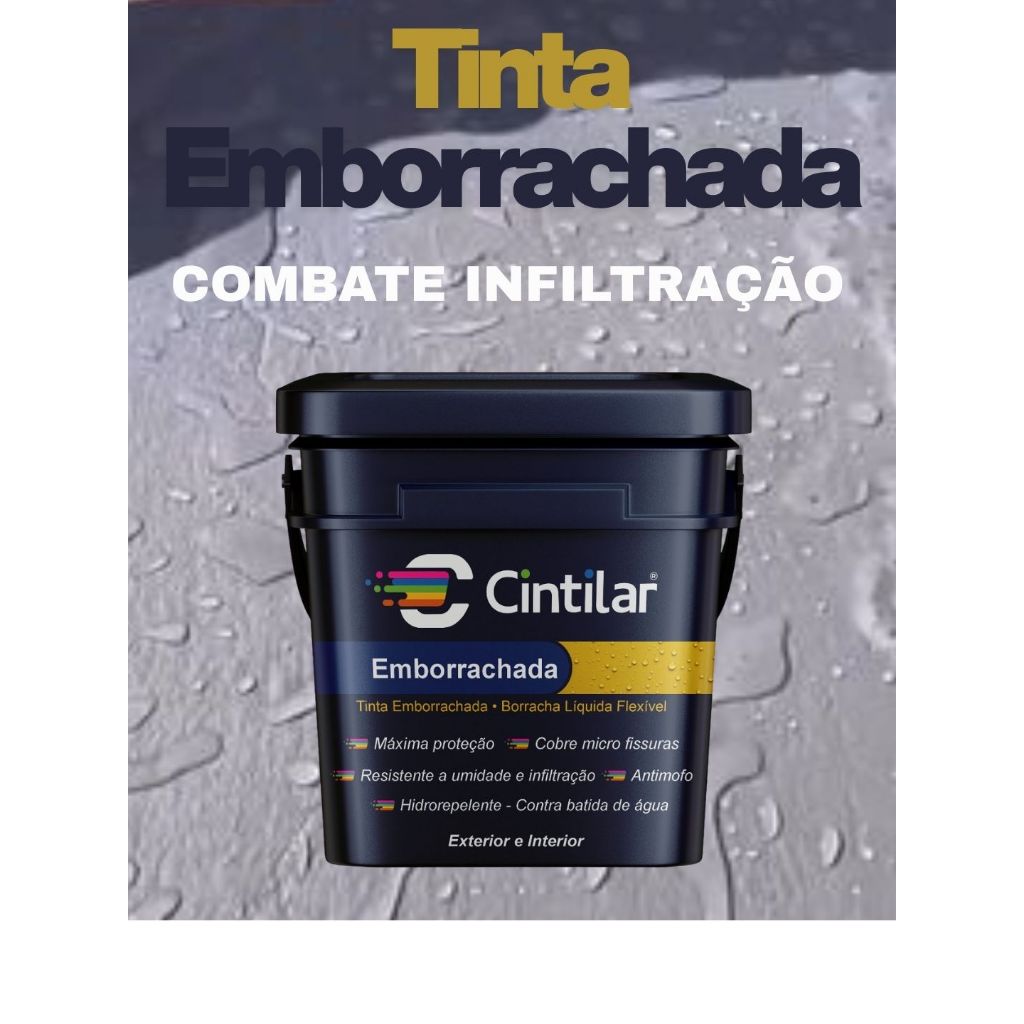 Tinta Borracha Líquida 18kg Cintilar Antimofo Sem