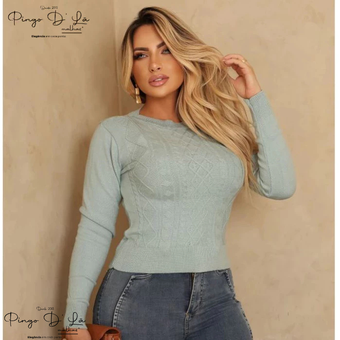 BLUSA FEMININA ELOISE TRICOT MODAL PINGO DLÃ