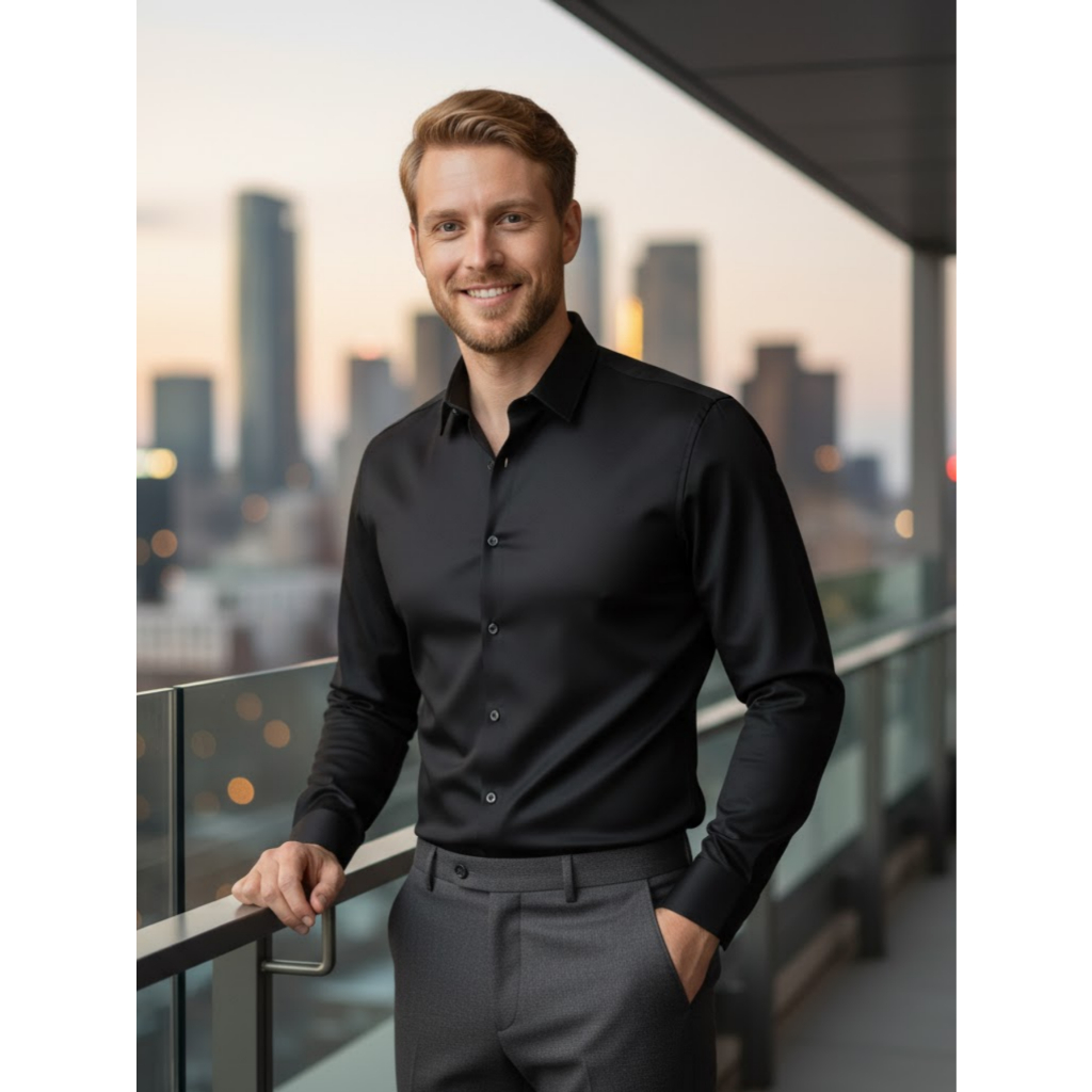 Camisa Social Masculina Manga Longa  Slim Fit R