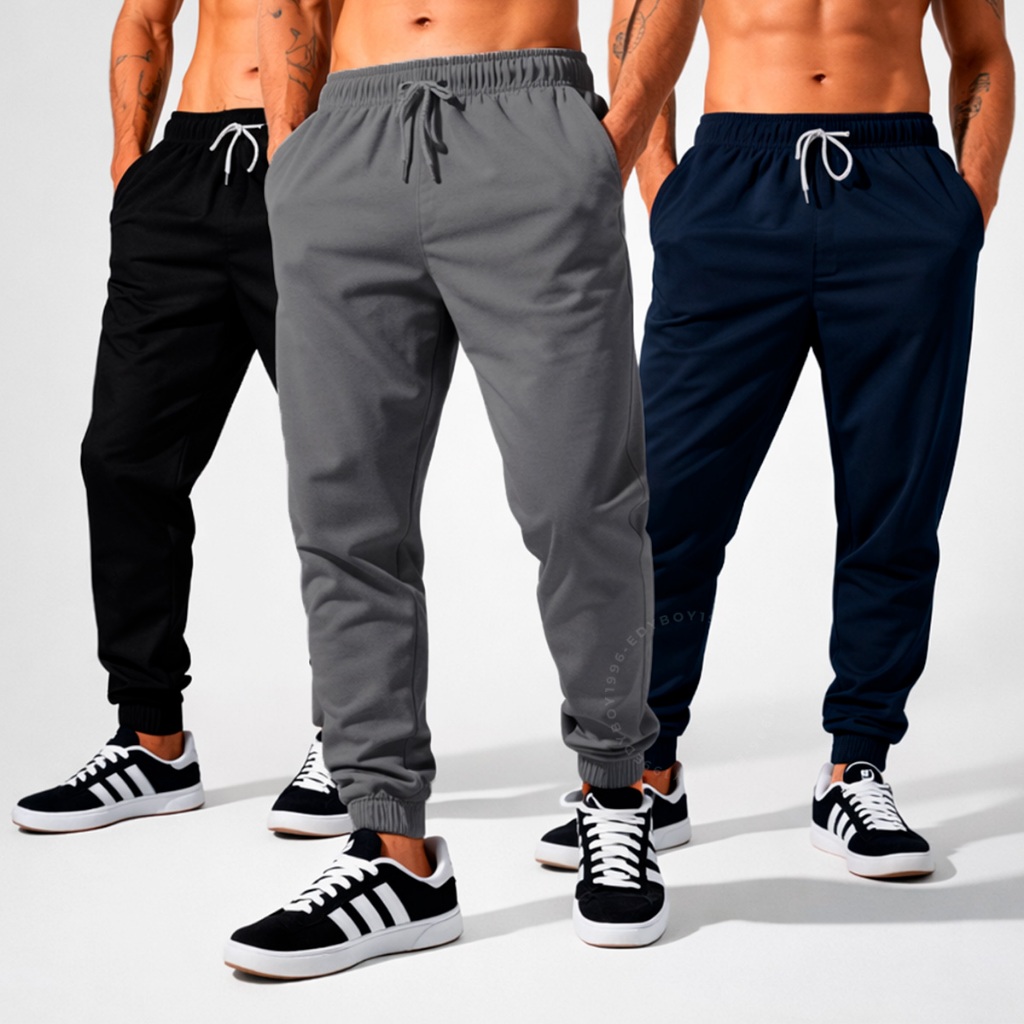 Kit 3 Calça Jogger Masculina Elastano Tactel Acad