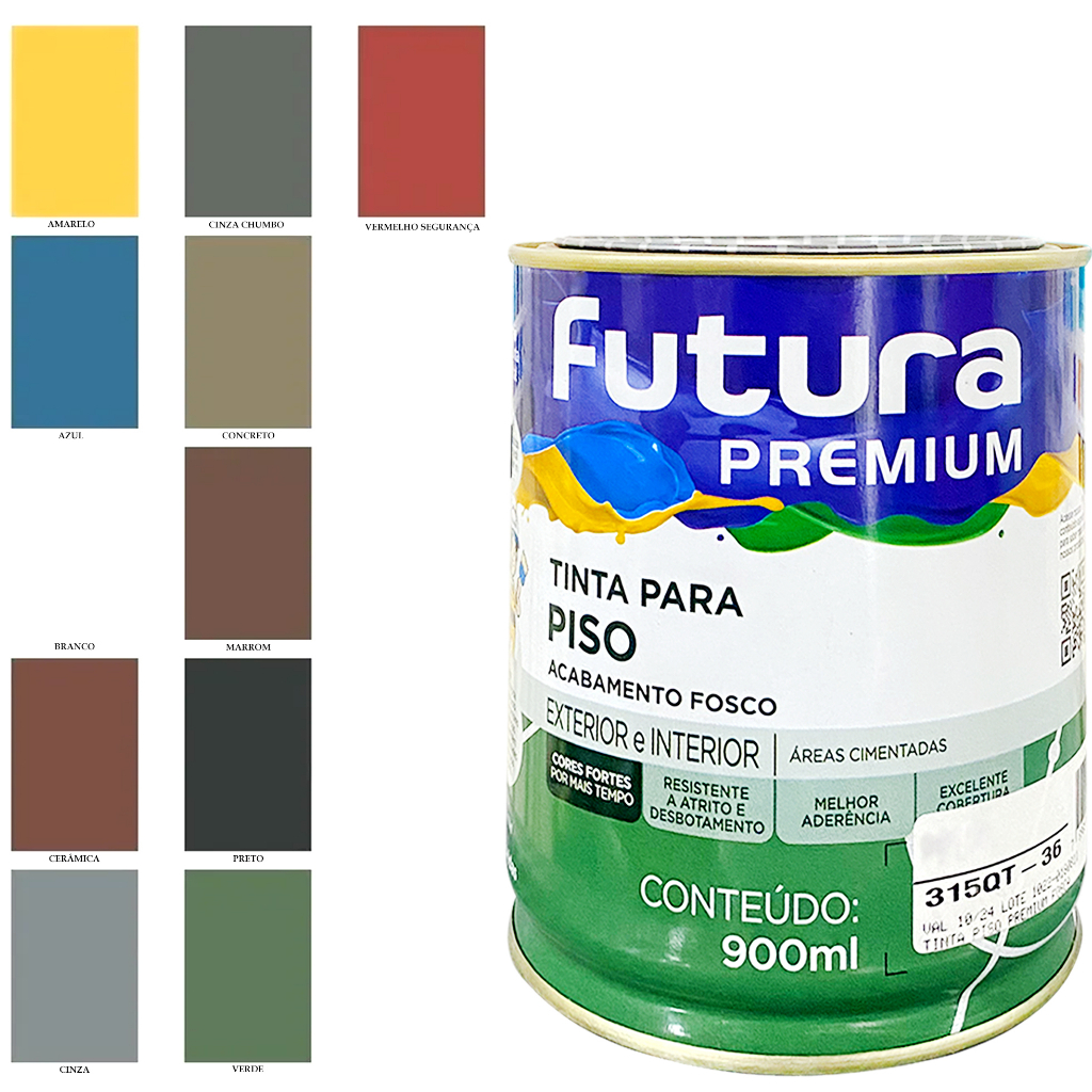 Tinta Para Pisos Lavável Futura Alta Aderência 9
