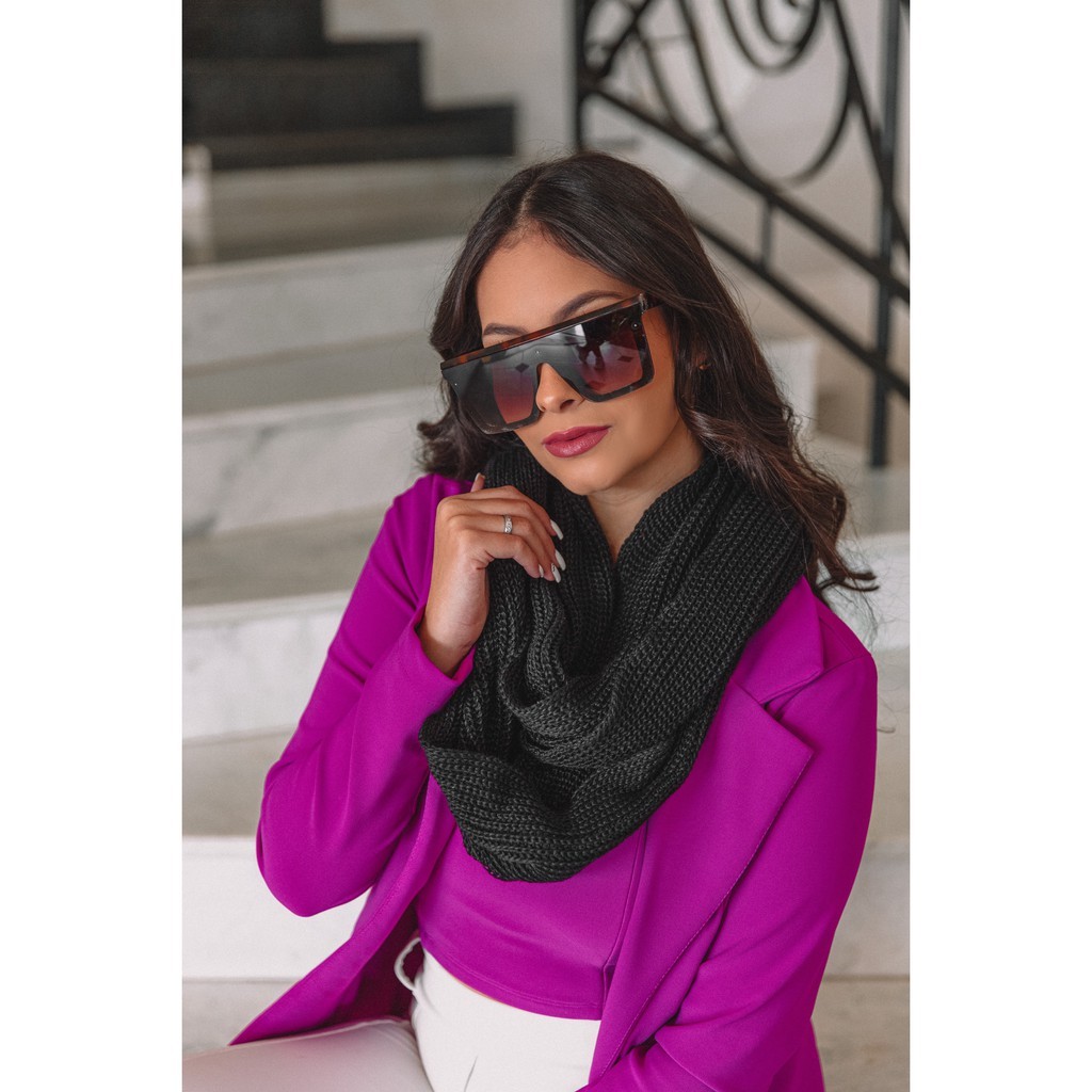 Gola Unissex Tricot inverno cachecol, tricô quent