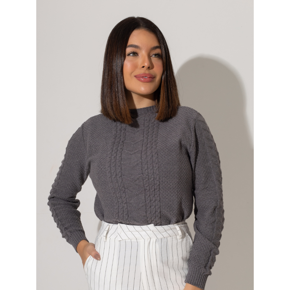 Blusa Modal Manga Comprida Feminina Inverno com De
