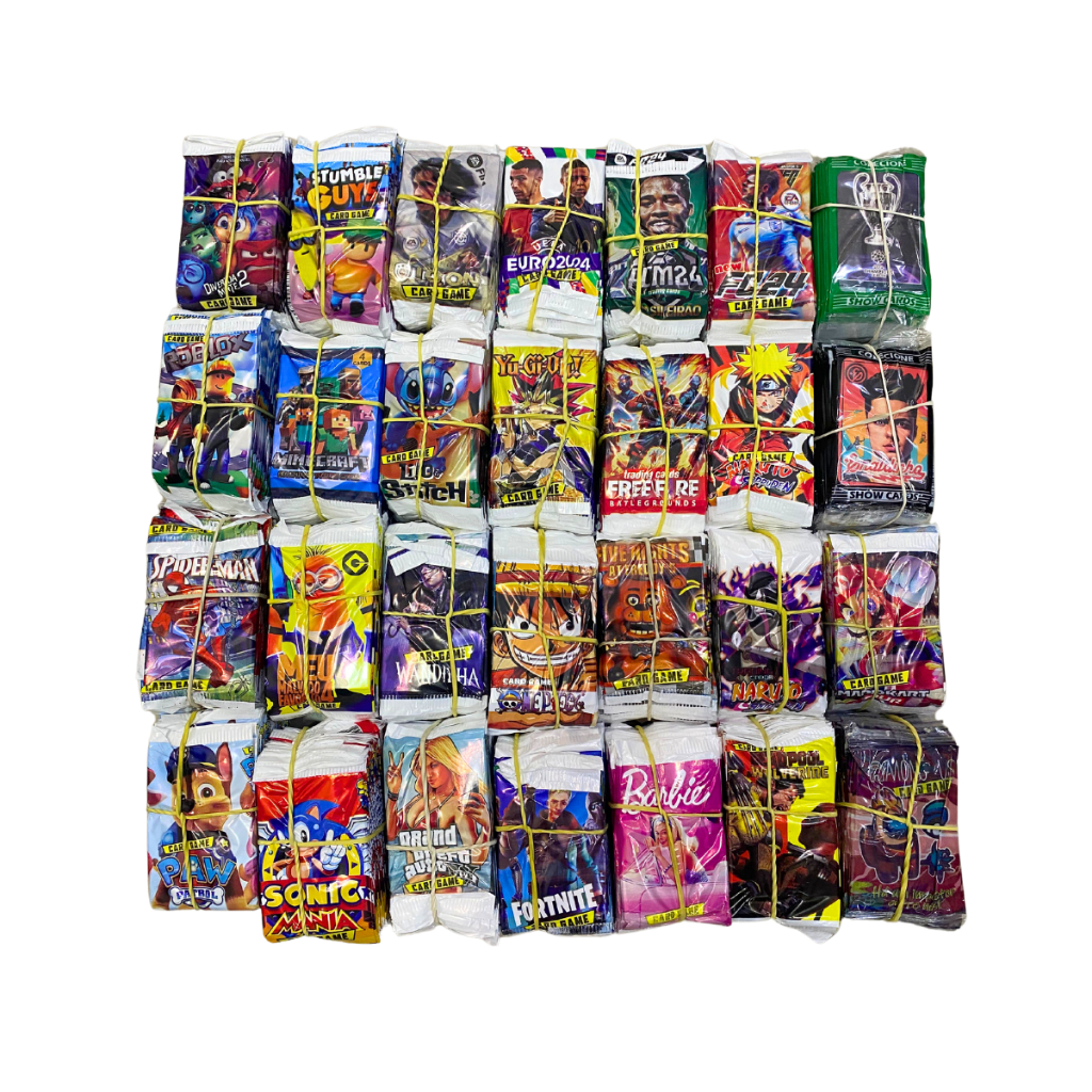 Kit 200 Cards Figurinhas Com 50 Pacotinhos Escolha
