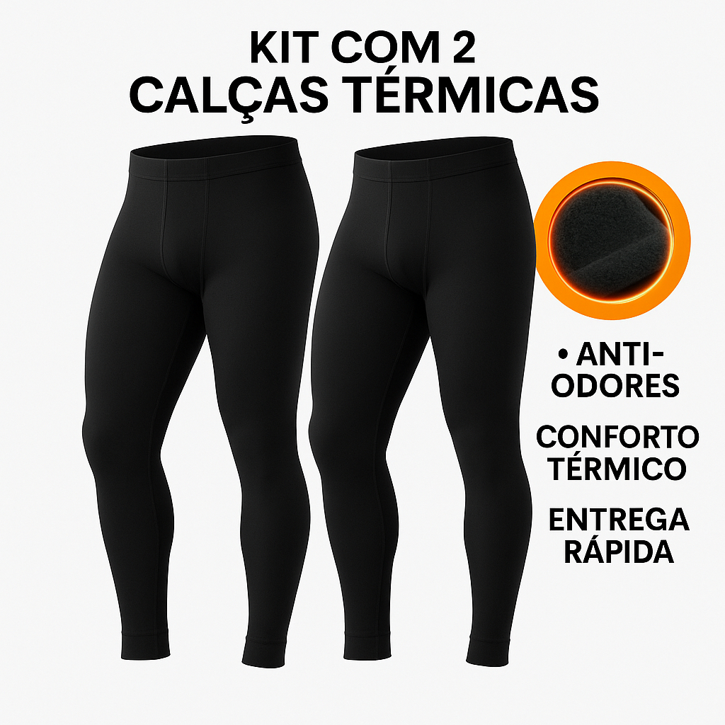 Kit 2 Calças Térmica Masculina Roupa De Frio Int
