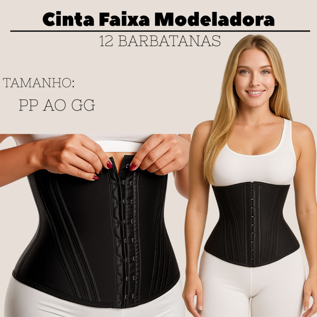 Cinta Modeladora Faixa Emagrecedora Feminina com 1