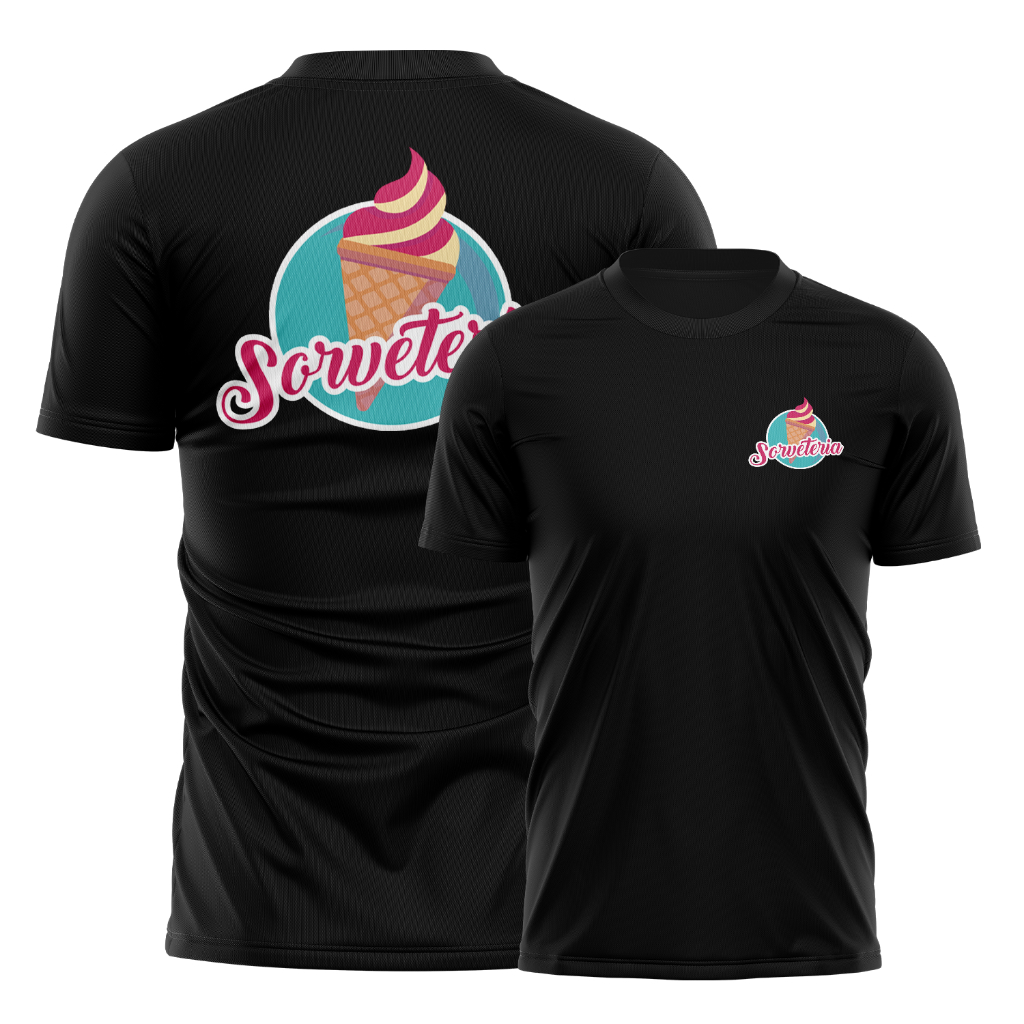 Uniforme Sorveteria Camiseta Profissional Dry Fit 