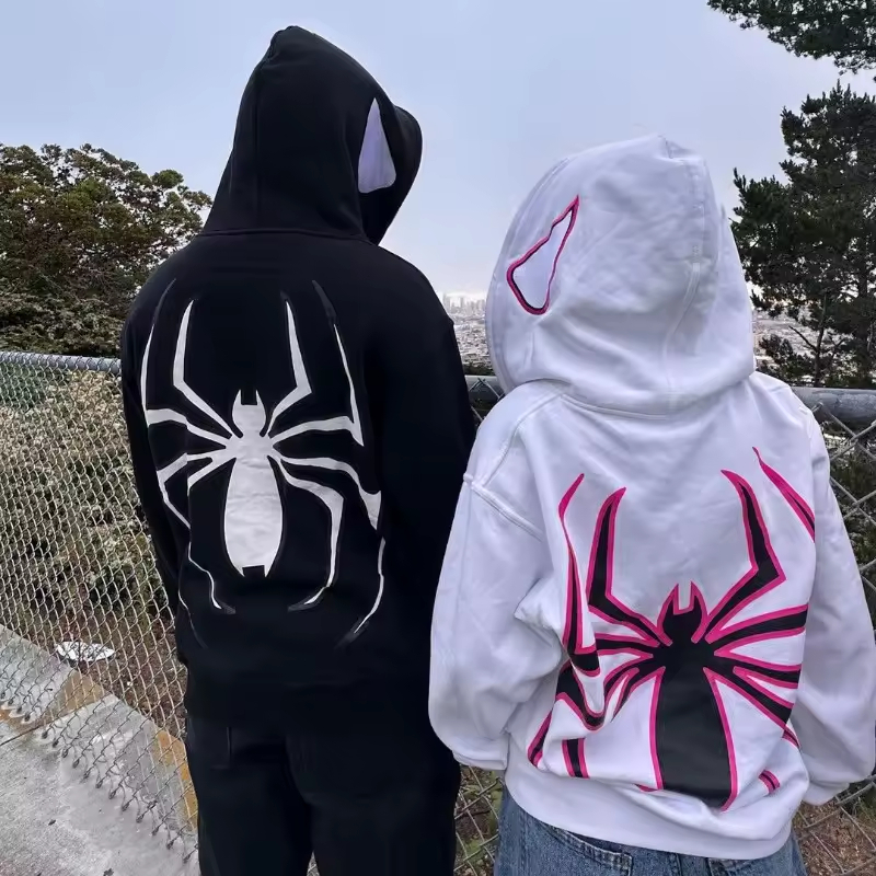 Kit Moletom Blusa De Frio Moletom Spider Casal Art