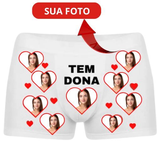 Cueca Boxer Personalizada com Sua Foto – Tem