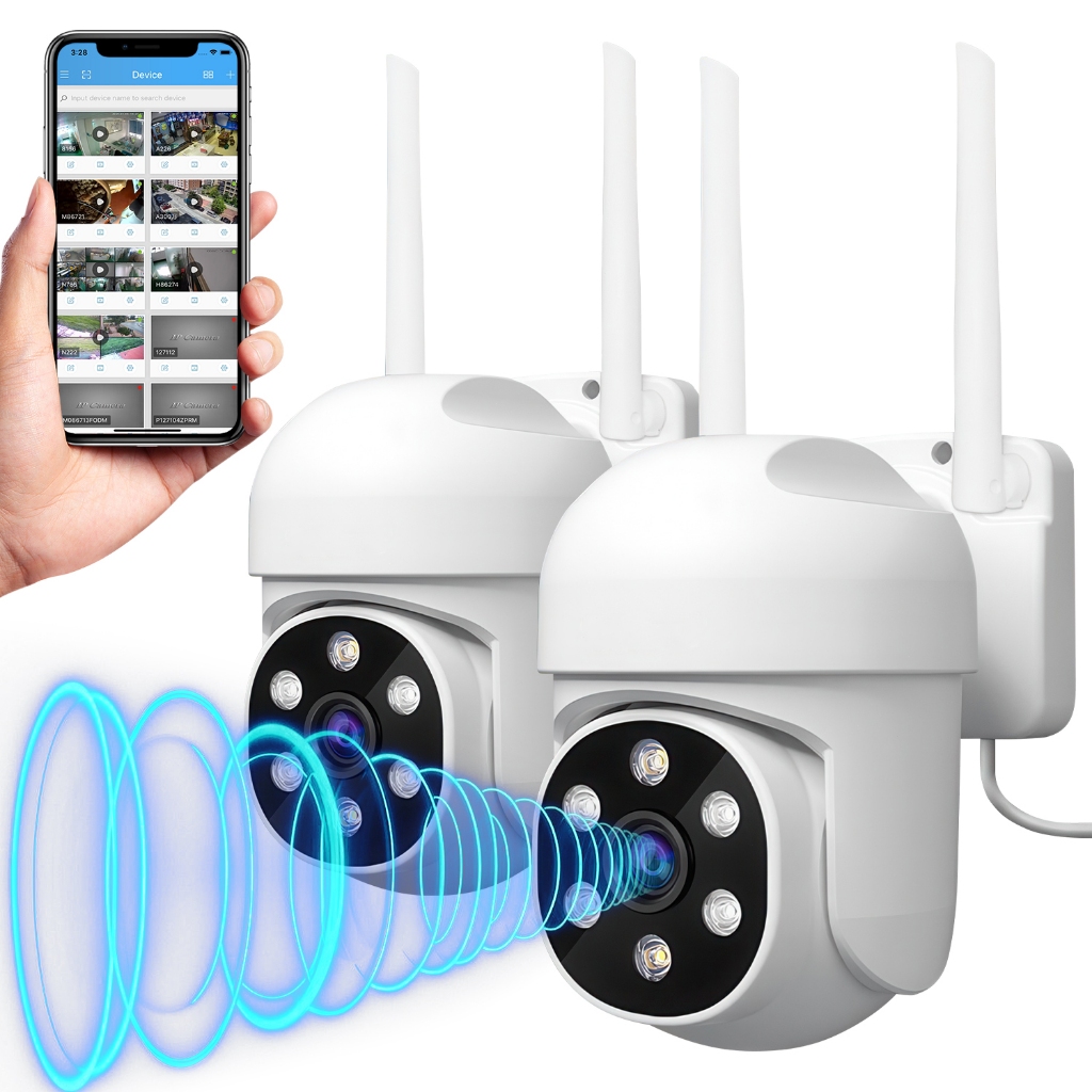 Kit 2 Câmera IP Prova Dágua Infravermelho Wifi 3
