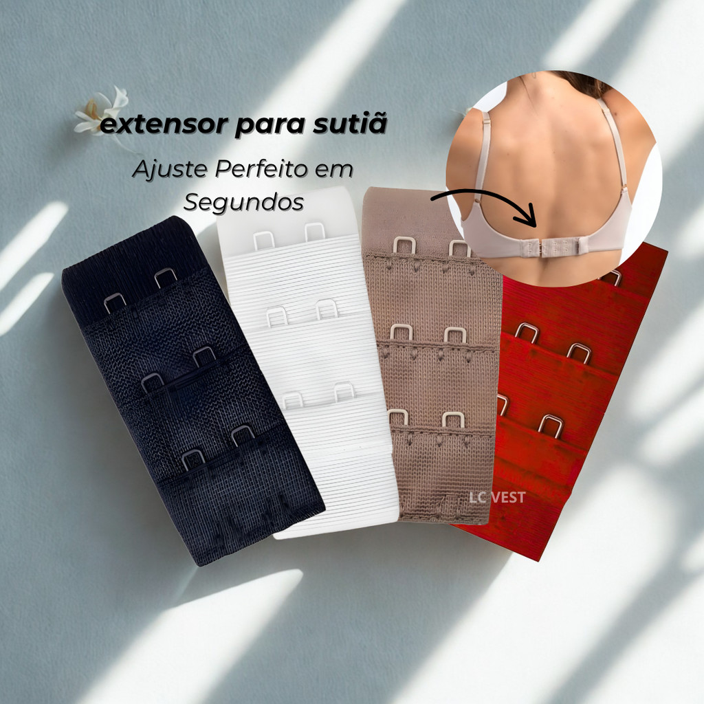 Kit Extensores para Sutiã | Alongador com 3 Filei