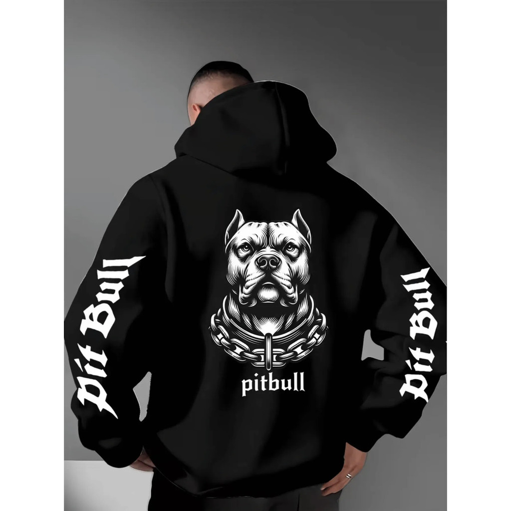 Blusa de Frio Moletom Canguru Pitbull Flanelado 10