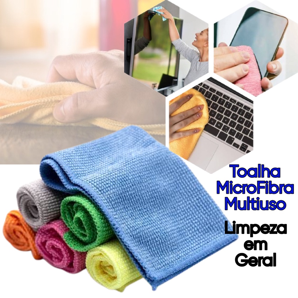 Pano de Limpeza Multiuso Toalha de MicroFibra Abso
