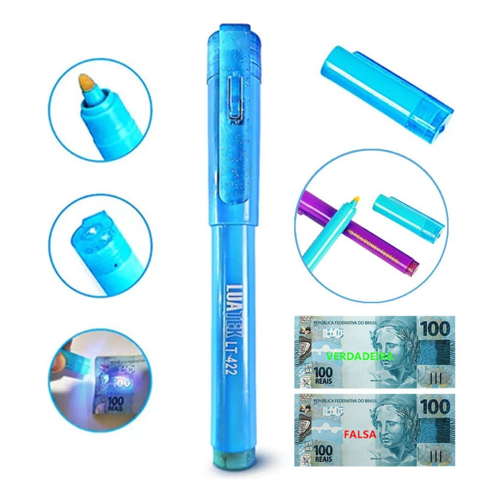 Counterfeit Money Detector Tester Pen with UV Ligh