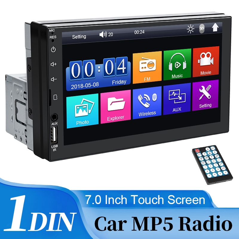 Central Multimídia MP5 Automotiva Bluetooth 1 Din
