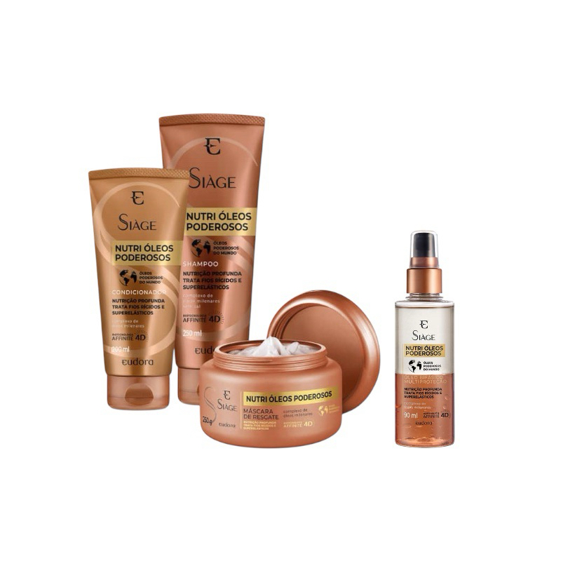 Kit Siàge Nutri Óleos Poderosos Shampoo + Condic