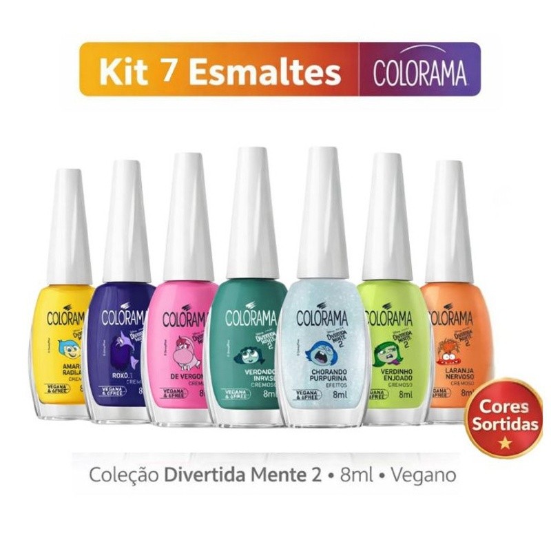 Kit 10 Esmaltes Colorama 8ml Cores Variadas Cremos