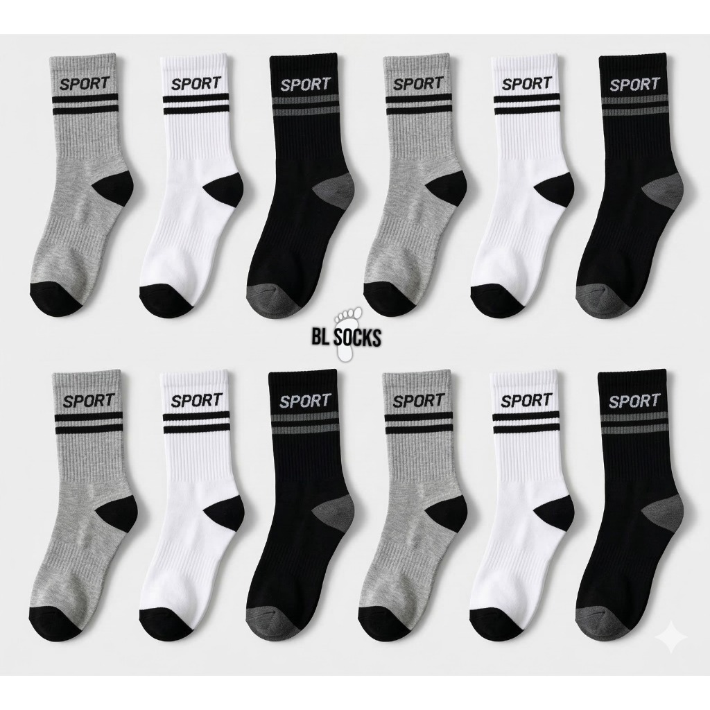 Kit 24 Pares de Meias Masculina Cano Longo Grosso 
