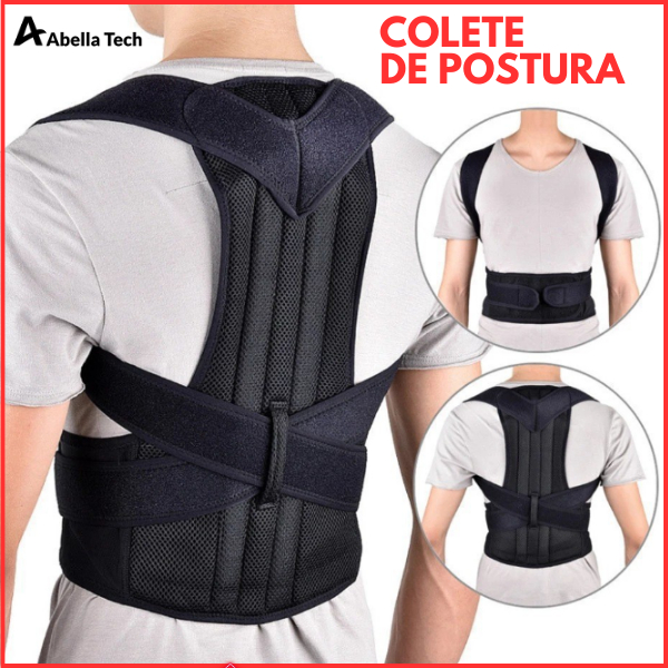 Colete Corretor Postural Coluna Cinta Reforçada U