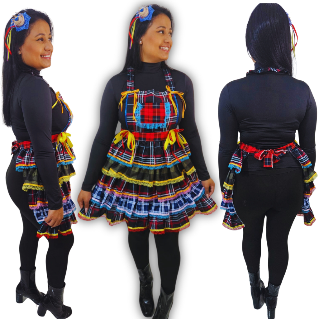 Kit Avental Junino São João Festa Junina + TicTa