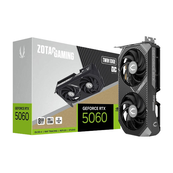 Placa de Vídeo ZOTAC RTX 5060 Twin Edge OC 8GB GD