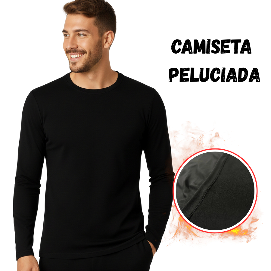 Camiseta Térmica Segunda Pele Masculina Gola Redo