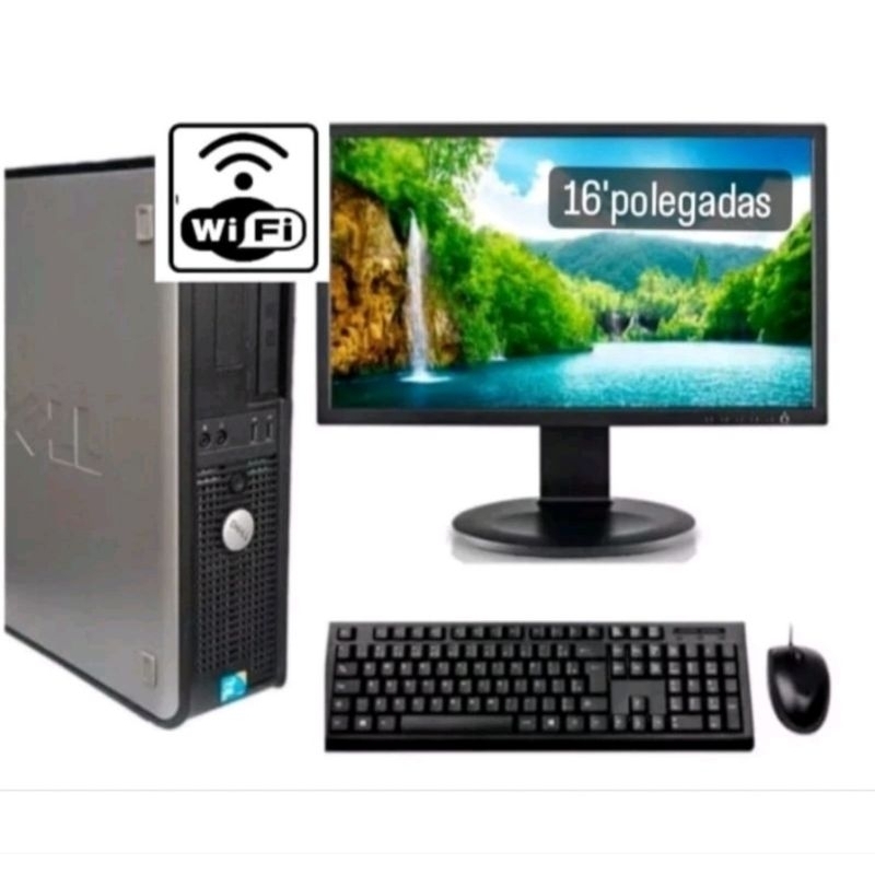 Kit Pc computador Completo cpu Dell ou HP Dual Cor