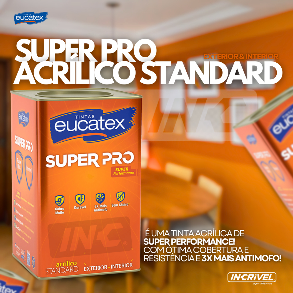 Tinta Acrílica Super Pro Parede Cobertura Fachada