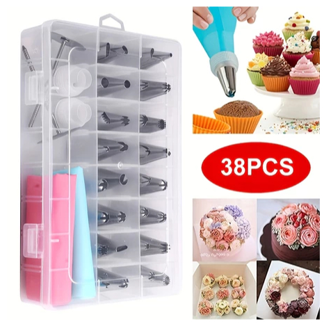 Maleta com 38pcs de Bico em Aço Inoxidável para 