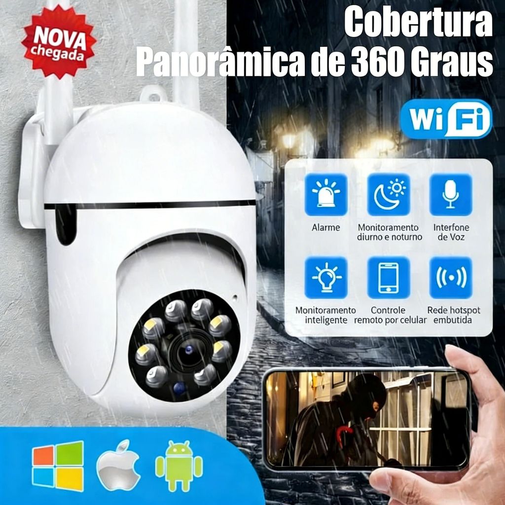 Câmeras de Segurança Resistente a Água Full HD 