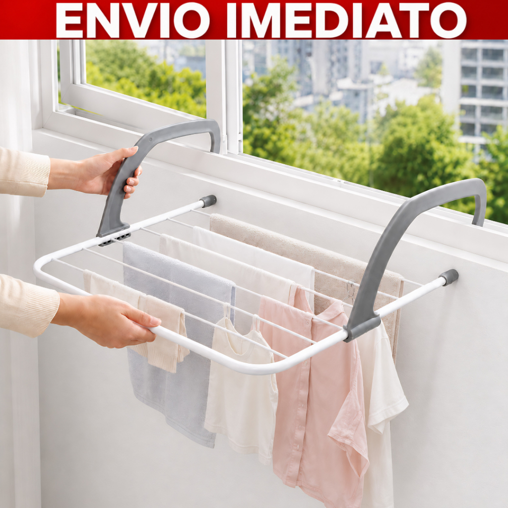 Varal Portátil De Porta Janela Sacada Para Aparta
