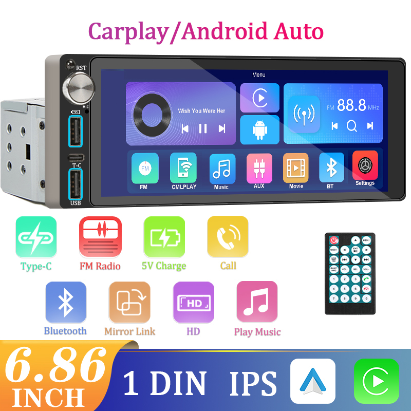 Central Multimídia Carplay Android Automotivo MP5