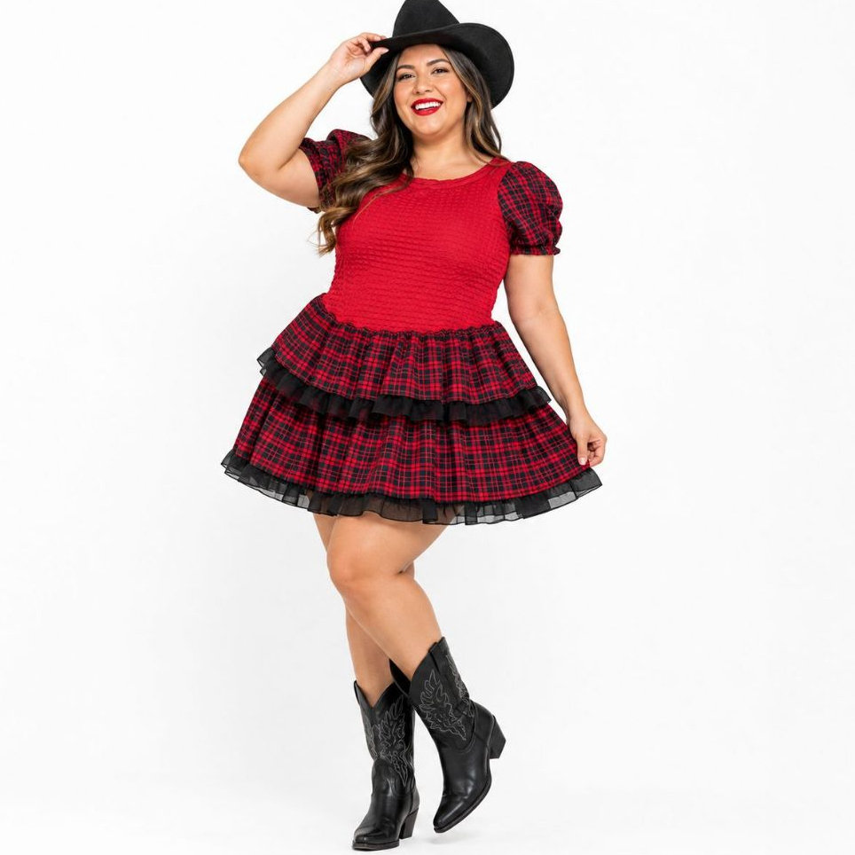 Vestido Junino de Quadrilha São joão Moda Caipir