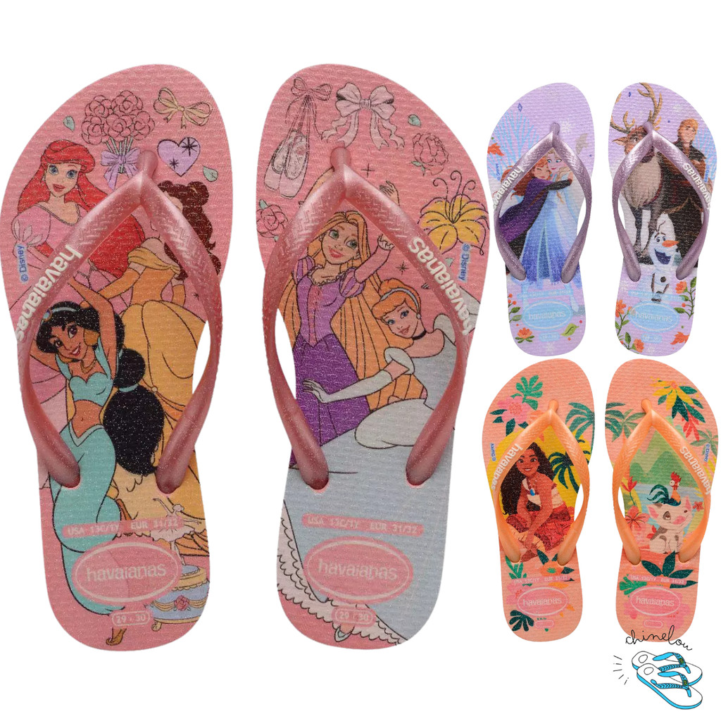 Sandalia Chinelo Havaianas Kids Slim Princess Prin