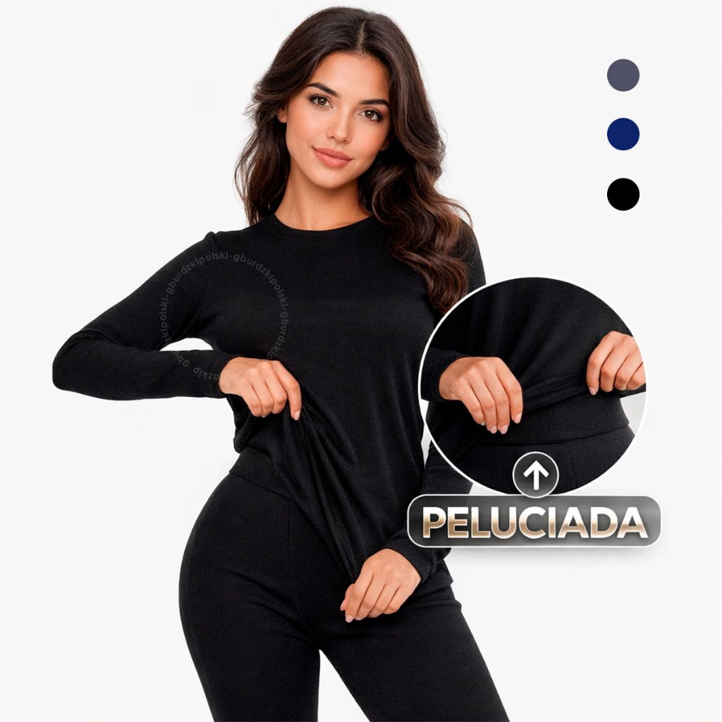 Kit 1 2 ou 3 Blusa Térmica Peluciada Segunda Pele