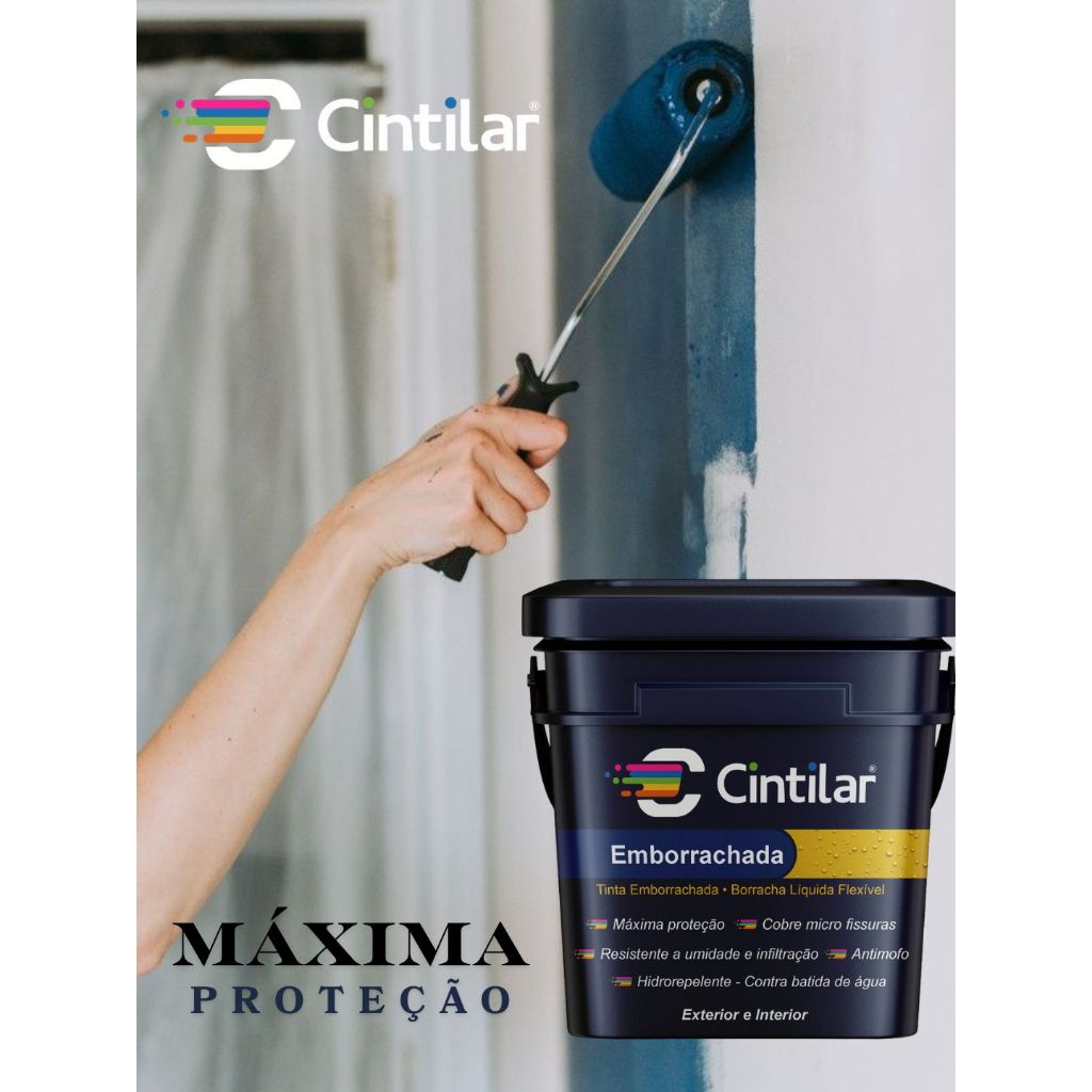 Tinta De Parede Emborrachada 16kg Borracha liquida