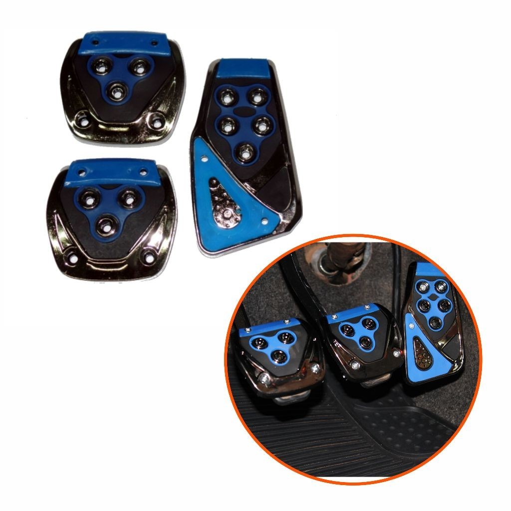 Kit 3 Peças Pedaleiras Esportivas Automotiva Carr