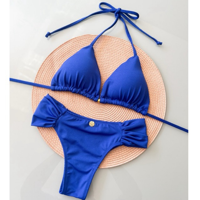 Biquíni Cortininha Feminino + Calcinha Cintura Al