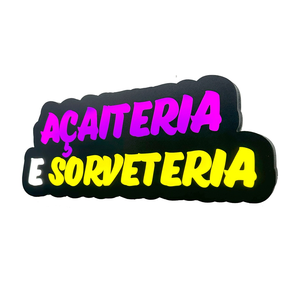 Letreiro Luminoso Açaiteria e Sorveteria – 